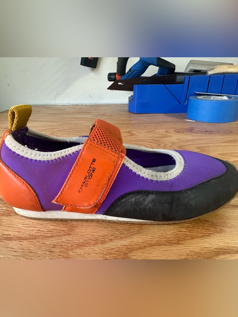 Charlotte Stone Kids Purple and Orange Active Mary Shoes